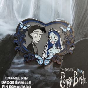 Loungefly Corpse Bride Victor & Emily Heart Enamel Pin
